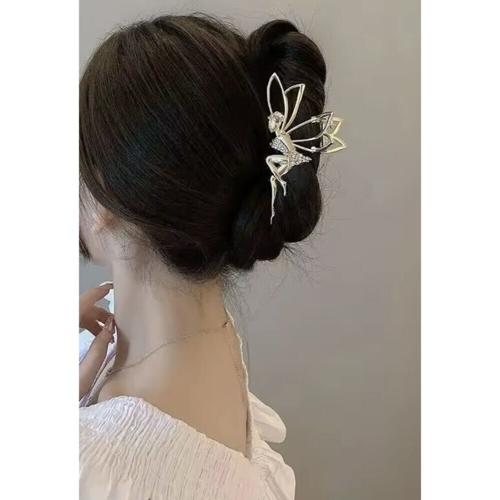 Fairy Hair Claw Clip Womens Gold Tone Elegant Daily/Party Use USA FairyCore Glam - Picture 2 of 5